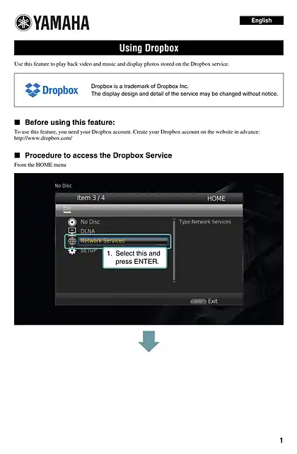 yamaha雅马哈Using Dropbox